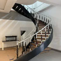 پله گردان فلزی با نرده استیل|مصالح و تجهیزات ساختمان|رویان, |دیوار