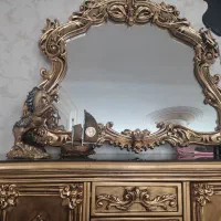 کنسول چوبی‌میز‌و‌آینه