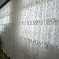 پرده‌ پذیرایی به همراه کتیبه|پرده، رانر، رومیزی|صومعه‌سرا, |دیوار