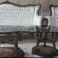 فروش مبل استیل ۹ نفره با ناهار خوری ۸ نفره ست|مبلمان خانگی و میز عسلی|اصفهان, باغ نگاره|دیوار