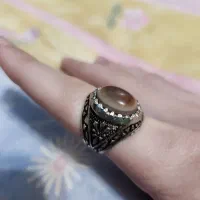 ۳ انگشتر نگین سنگ اصل طبیعی رکاب استیل دانه ای ۱۰۰|جواهرات|رشت, رشتیان|دیوار