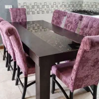 مبل ۷ نفره  با میز وسط و ست ناهار خوری ۸ نفره|مبلمان خانگی و میز عسلی|چمستان, |دیوار