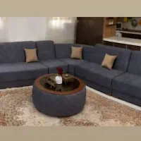 مبل 9 نفره ال  همراه با پاف وسط