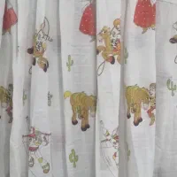 پرده طرح گل دو عدد،یک عدد پرده اتاق کودک|پرده، رانر، رومیزی|تهران, امام زاده عبدالله|دیوار