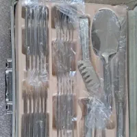 سرویس قاشق چنگال ۱۲۹ پارچه استیل چمدانی Unique|ظروف سرو و پذیرایی|اهواز, مهرشهر|دیوار