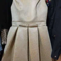 لباس  مجلسی طلایی عروسکی و کفش