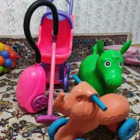 گاو بادی،فیل پلاستیکی،جاروبرقی وکالسکه