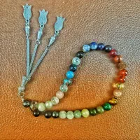 تسبیح مجموعه سنگ طبیعی ۳۳ مهره