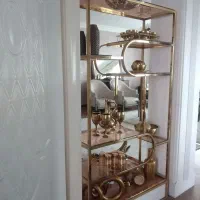 ویترین استیل طلایی