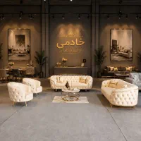 بهترین کیفیت .۲۴ماه ضمانت واقعی.چستر مبل گرد