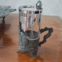 سینی و استکان و قندان سرویس|ظروف سرو و پذیرایی|قرچک, شهرک طلائیه|دیوار