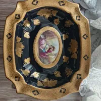 ظروف پذیرایی طلاکوب سرمه ای|ظروف سرو و پذیرایی|ملایر, |دیوار