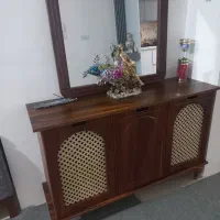 آینه وکنسول بامیزو عسلی|بوفه، ویترین، کنسول|بهارستان, |دیوار