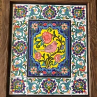 تابلو کاشی کاری گل و مرغ هنر دست|تابلو، نقاشی، عکس|تهران, دردشت|دیوار