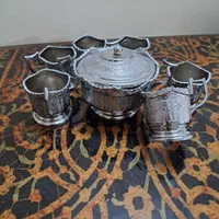 استکان و قندان برنجی قدیمی و نو|قوری، کتری، قهوه‌ساز دستی|تهران, آذربایجان|دیوار