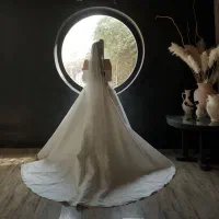 لباس عروس دانتل سنگ دوز شخصی دوز