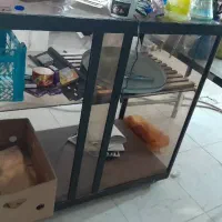 دوعدد بوفه آلمینیومی|بوفه، ویترین، کنسول|بازرگان, |دیوار