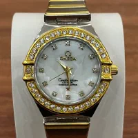 ساعت امگا زنانه  با بند روکش رزینی