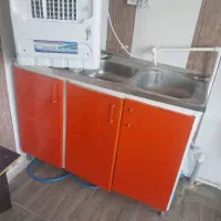 سینک ظرفشویی دو قلو با کابینت