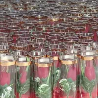 گل استوانه ۳۰سانت شیشه ای