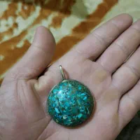 آویز فیروزه سنگ فیروزه نیشابوراصلی یاقوت معدنی اصل