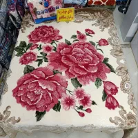 پتو دو نفره گلدار آسنات توس