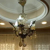 لوستر برنجی تمیز سالم. ۳شاخه