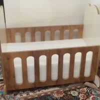 تخت کودک مدل گهواره همراه با تشک