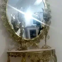 اینه شمعدان برنجی اصل تمیز در حد نو مناسب جهیزیه|آینه|اندیشه, اندیشه فاز ۱|دیوار