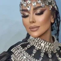 میک اپ وشینیون عروس وهمراه بامتریال اورجینال