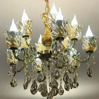 لوستر 5 شاخه 10 شعله برنز پرکار تولیدی رستمی