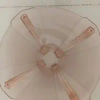 کاسه و بشقاب  صورتی قدیمی هفتاد ساله