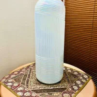 گلدان دکوری بزرگ شیشه ای عروس مدل شیاردار