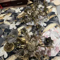 لوستر برنزی جفت|لوستر و چراغ آویز|اصفهان, جلفا|دیوار