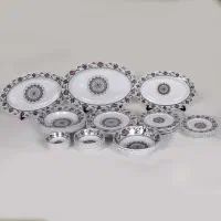 ملامین ۴۱ پارچه ۶ نفره طرح لیندا