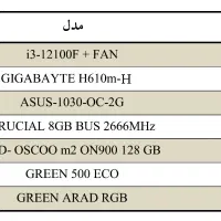 سیستم 12100F و 12400F|رایانه رومیزی|مشهد, وکیل‌آباد|دیوار