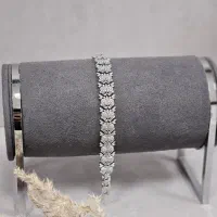 دستبند نقره قالب طلا با آبکاری طلا سفید۳۳-۲۹-۴۶-۴۱|بدلیجات|تبریز, |دیوار