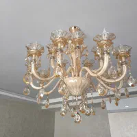 لوستر کریستال ۱۵ شاخه|لوستر و چراغ آویز|شیراز, تاچارا|دیوار