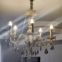 لوستر کریستالی ۵ شاخه و ۳ شاخه