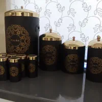ست جا برنجی و حبوبات و ادویه ۱۶ تیکه|ظروف نگهدارنده، پلاستیکی، یکبارمصرف|ایلام, |دیوار