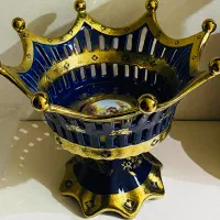 گلدان طرح سه دختر سرمه ای آجیل خوری و میوه خوری|ظروف سرو و پذیرایی|رشت, منظریه|دیوار