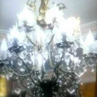 لوستر برنز سنگین + دیوارکوب زیبا|لوستر و چراغ آویز|تهران, سلسبیل شمالی|دیوار