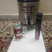 کلمن آب و فلاکس چای قلمی و یک فلاکس دمنوش