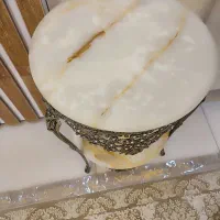 میز برنجی ابکاری نقره ای|مبلمان خانگی و میز عسلی|بروجرد, |دیوار