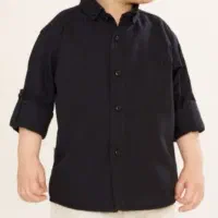 پیراهن پسرانه مشکی تترون زیر قیمت به علت تغیر شغل