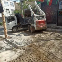 حمل نخاله باکارگر بدون کارگر بابکت پخش مصالح