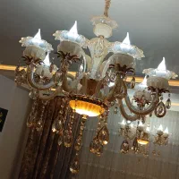 لوستر کریستال وارداتی خارجی هشت تای در حد نوع