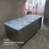 دوعدد میز کار استیل