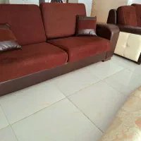 مبل ۶ نفره چرم و پارچه ترک