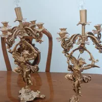 یک جفت شمعدان و جا قرآنی